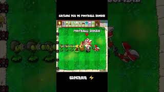 Gatling Pea X Tall-Nut Vs Football Zombie 🏈🔥 Endless Pea Attack #pvz #plantsvszombies #pvzshorts