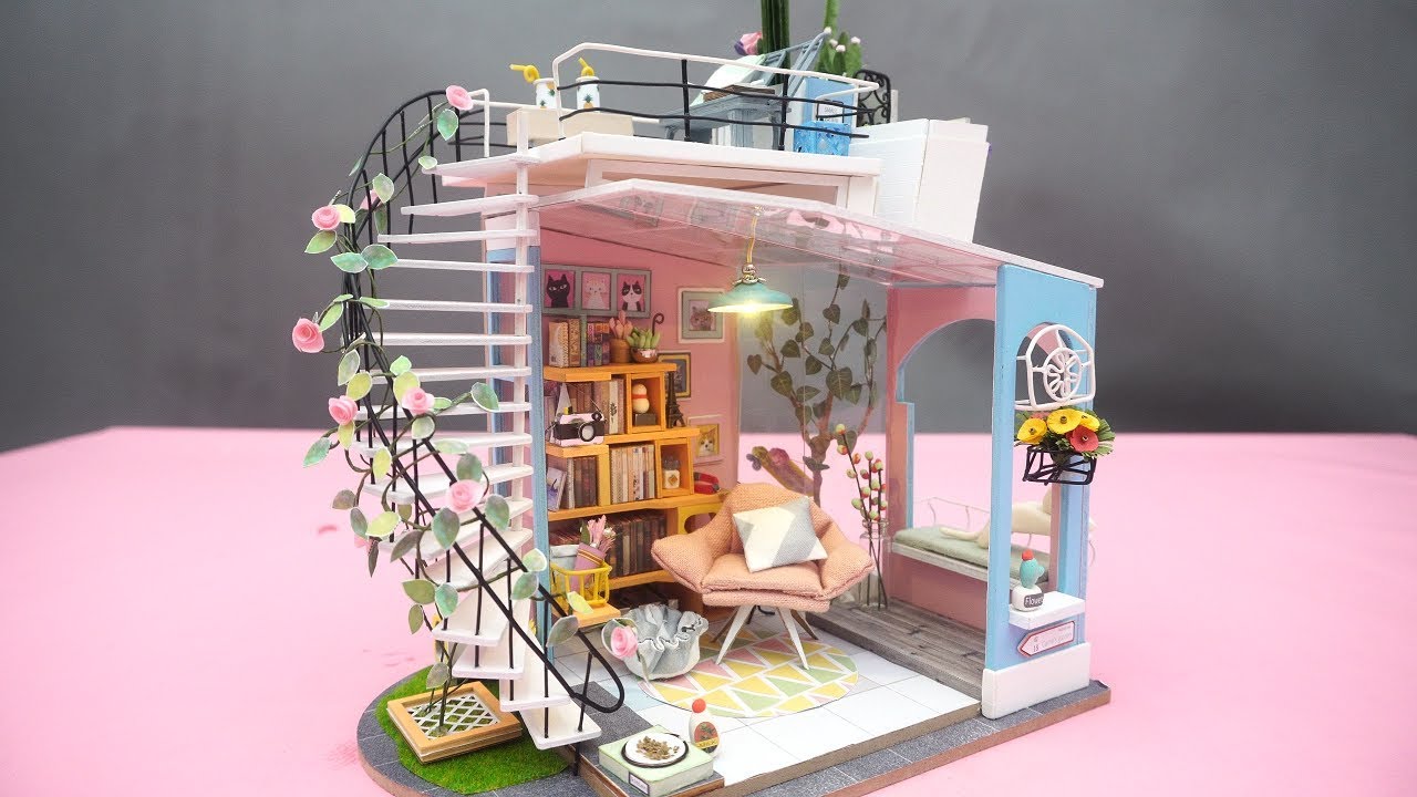 ❤ドールハウス DIY Miniature Dollhouse Kit | Angle Dream House ( Dora's Loft