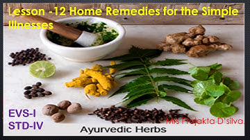 Standard: IV , Subject: EVS -I , Topic: Home remedies for Simple illness
