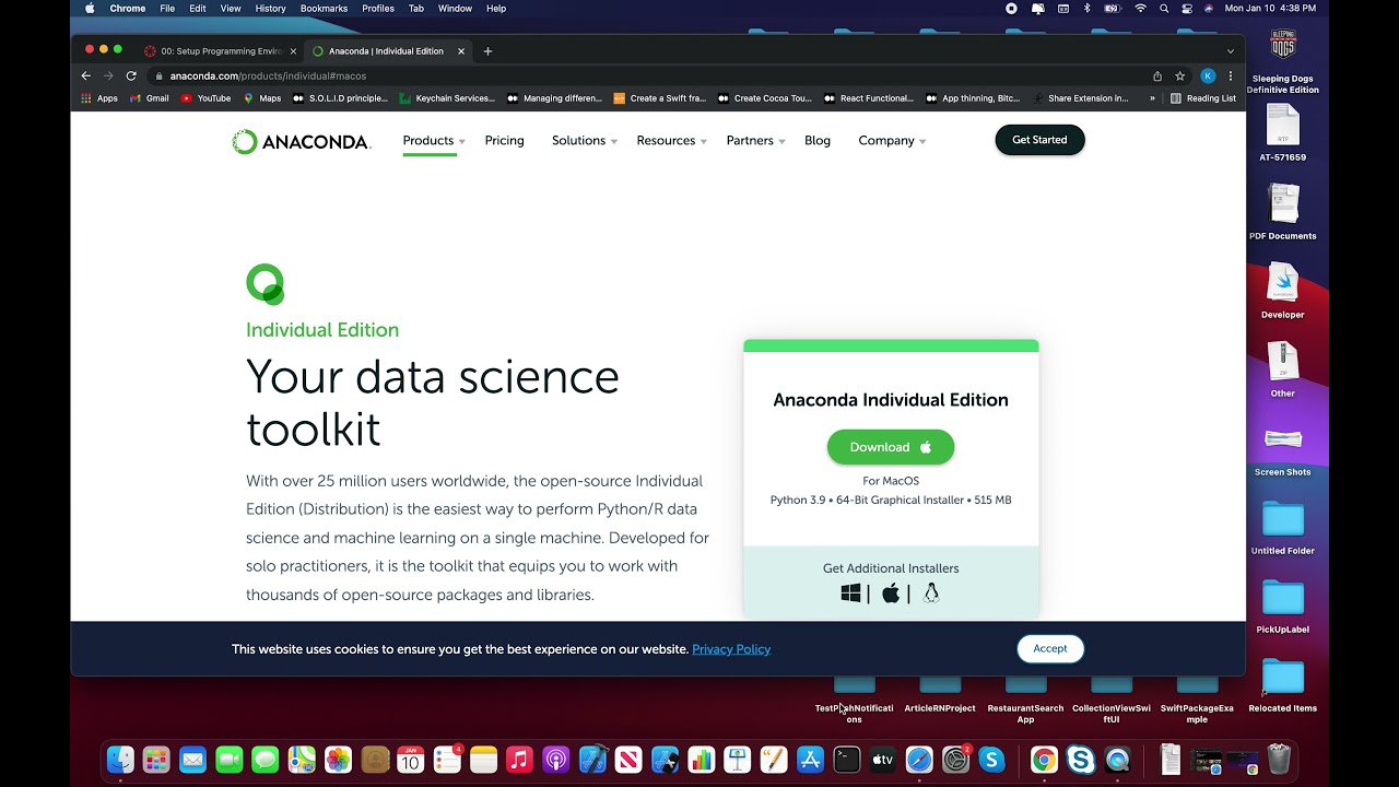 Installing Anaconda and Required Packages for Data Structures and