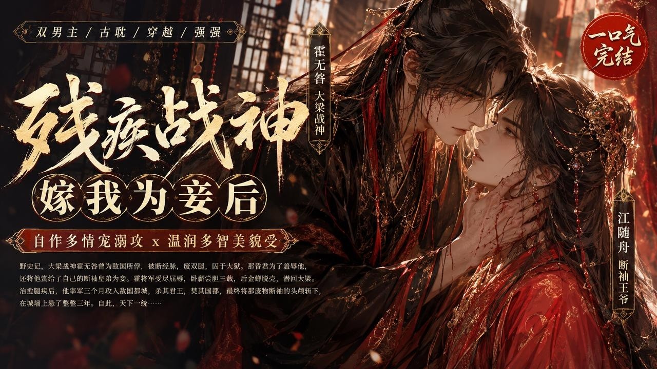双男主🌈古耽/穿越/强强💗野史记,大梁战神霍无咎曾为敌国所俘,被断经脉,废双腿,那昏君为了羞辱他,还将他赏给了断袖皇弟为妾。历史系导师的你看见论文将学生批评了一番,然后,就穿越成了那个断袖皇弟……