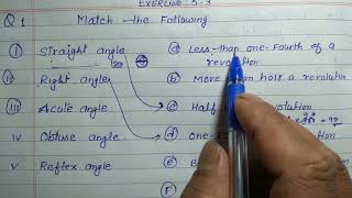 Q 1 - Exercise 5.3 - Class 6 | Match the following