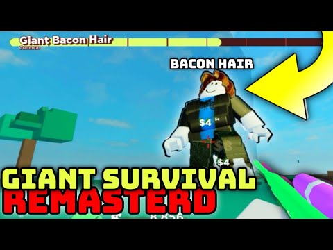 Getting Attacked By Bacon Hair Roblox Giant Survival Remasterd Youtube - roblox giant survival 2 vip server