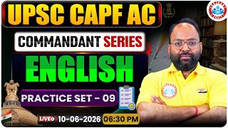UPSC CAPF Assistant Commandant | CAPF AC English Practice Set 09 | Commandant Series | Jitendra Sir