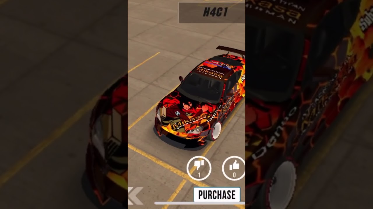 Super car with anime /car parking Multiplayer ￼￼