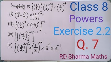 class 8 ex.2.2 q7 powers | rd sharma maths