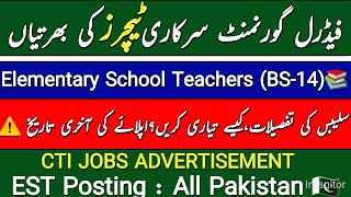 Fgei Teaching Jobs 2025 Cti Jobs Updates Free Test Preparation Tips And Syllabus Details