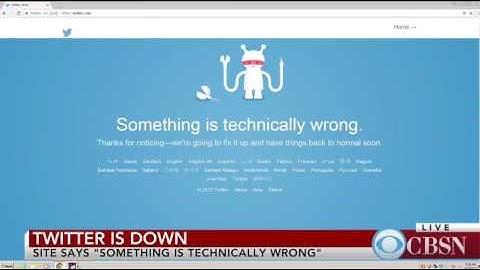 TWITTER IS DOWN
