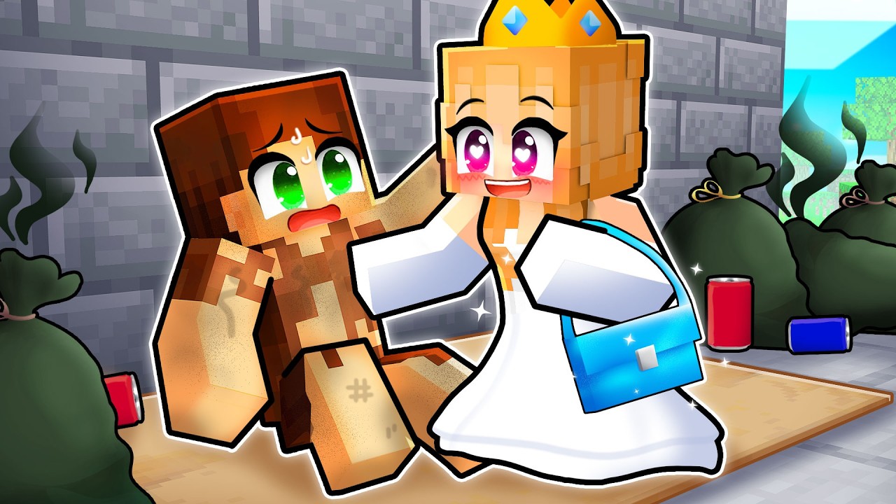 O Printesa AJUTA un *SARAC* pe Minecraft...