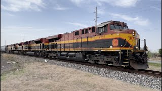 KCSM 4711 ES44AC leads a Solid KCS Lashup on Grain Train!