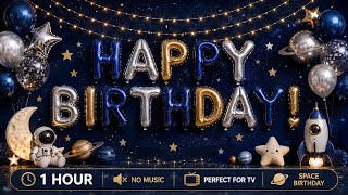 Space Birthday TV Background 🚀🌙 | 1 Hour | No Music screenshot 5