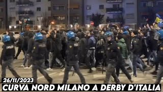 CURVA NORD MILANO A DERBY D'ITALIA || Juventus vs inter Milan 26/11/2023