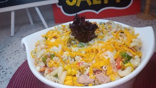 سلطة التونه بالمكرونه | Tuna Pasta Salad One bowl recipe