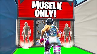 I Snuck into a MUSELK ONLY Deathrun! (Fortnite Creative)