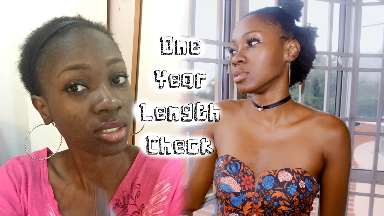 1 Year Natural Hair Length Check On 4c Youtube