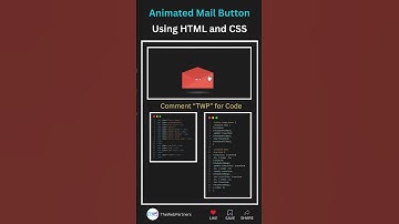 Professional Animated Mail Button | Email Button #html #css #animation