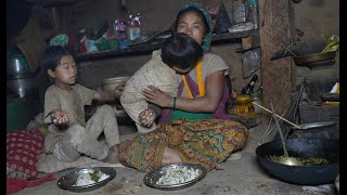 Mother and daughter in village || Within traditional kitchen