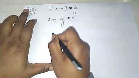 SIMULTANEOUS LINEAR EQUATIONS EXE 5.2 Q8ii