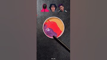 Guess the mixed color of squid game2 #colormixing #squidgame2 #satisfying #squidgame #colors