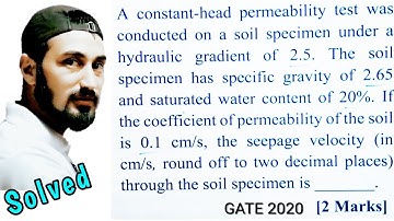 GATE 2020 Seepage Analysis questions with solution