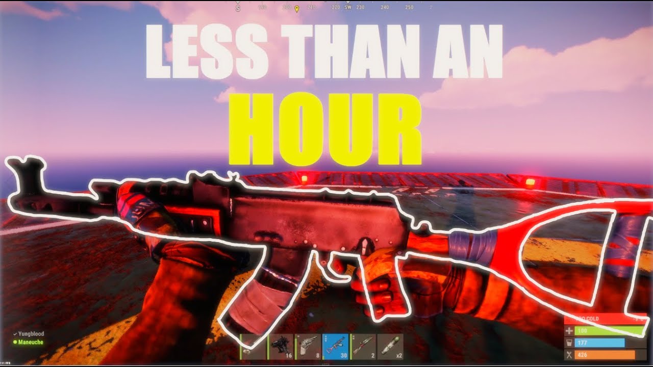 AK less than an HOUR into wipe! Rust with Yungblood