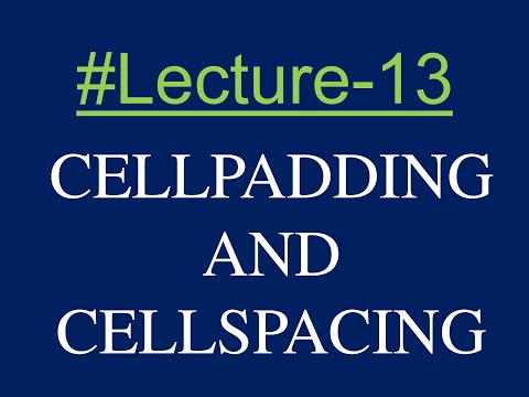 #Lecture-13 cellpadding and cellspacing