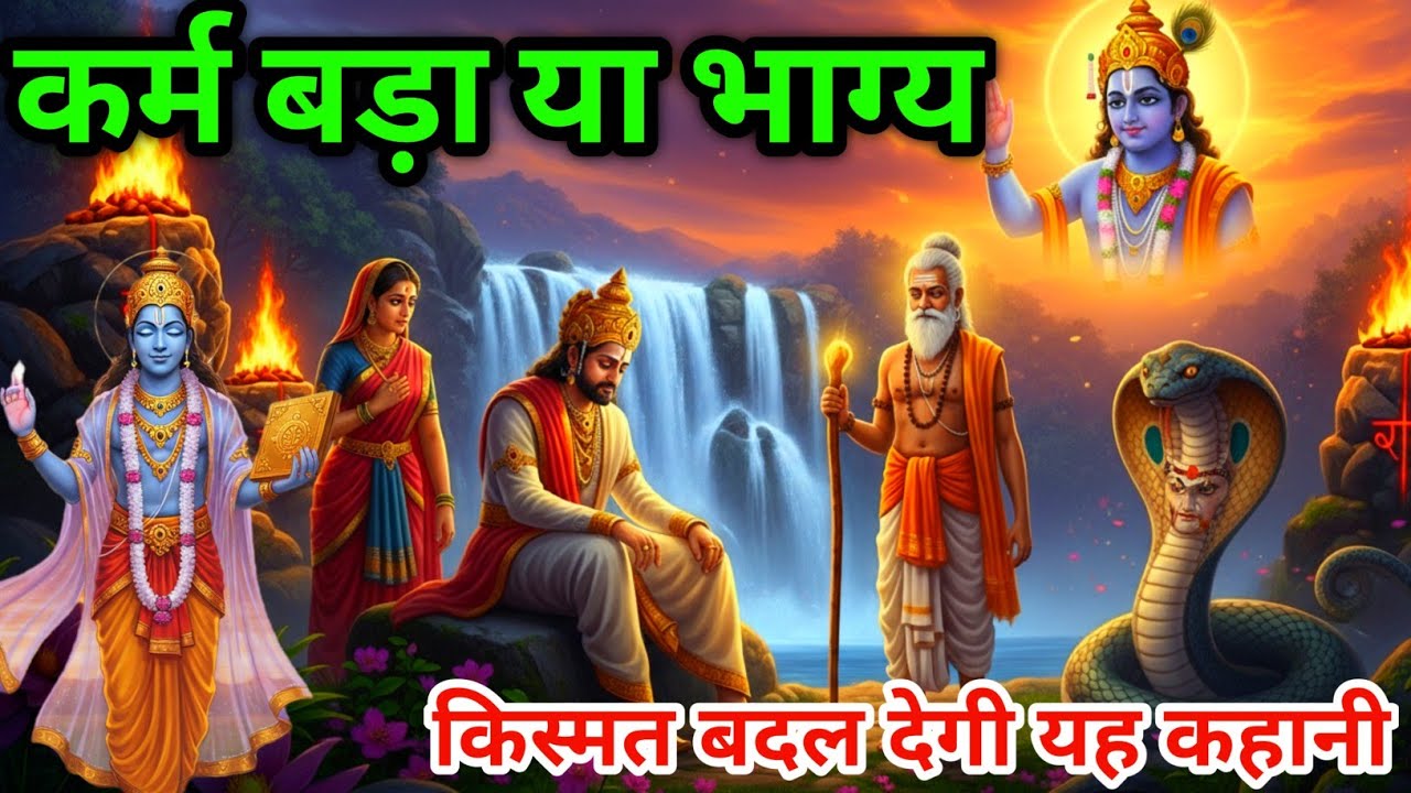 कर्म बड़ा या भाग्य की सच्ची कहानी | hindi kahani | motivation story | krishna motivation #GeetaGyan 
