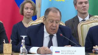 С.Лавров в ходе встречи мининдел прикаспийских государств, Москва, 5 декабря 2023 года