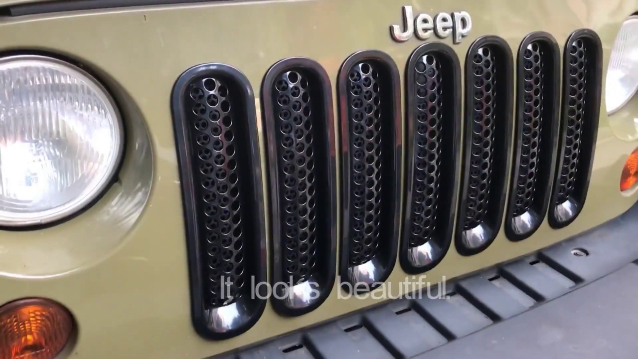 How To Install Grille Inserts for Jeep JK Wrangler & Unlimited 2007-2017? -  YouTube