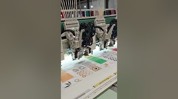 15 heads 9 colors mixed Chenille Embroidery Machine with  Sequin Device testing in Richpeace Factory