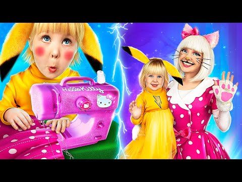 Экстремальное перевоплощение с гаджетами из TikTok! Из Пикачу в Хеллоу Китти! Покемоны!