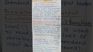 What is the "stdio.h" header file? What is the syntax for scanf() function? #shorts #function #c