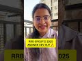 RRB GROUP D ANSWER KEY OUT | RRB GROUP D 2025 ANSWER KEY #exampur #preetimam #rrbgroupd #shorts