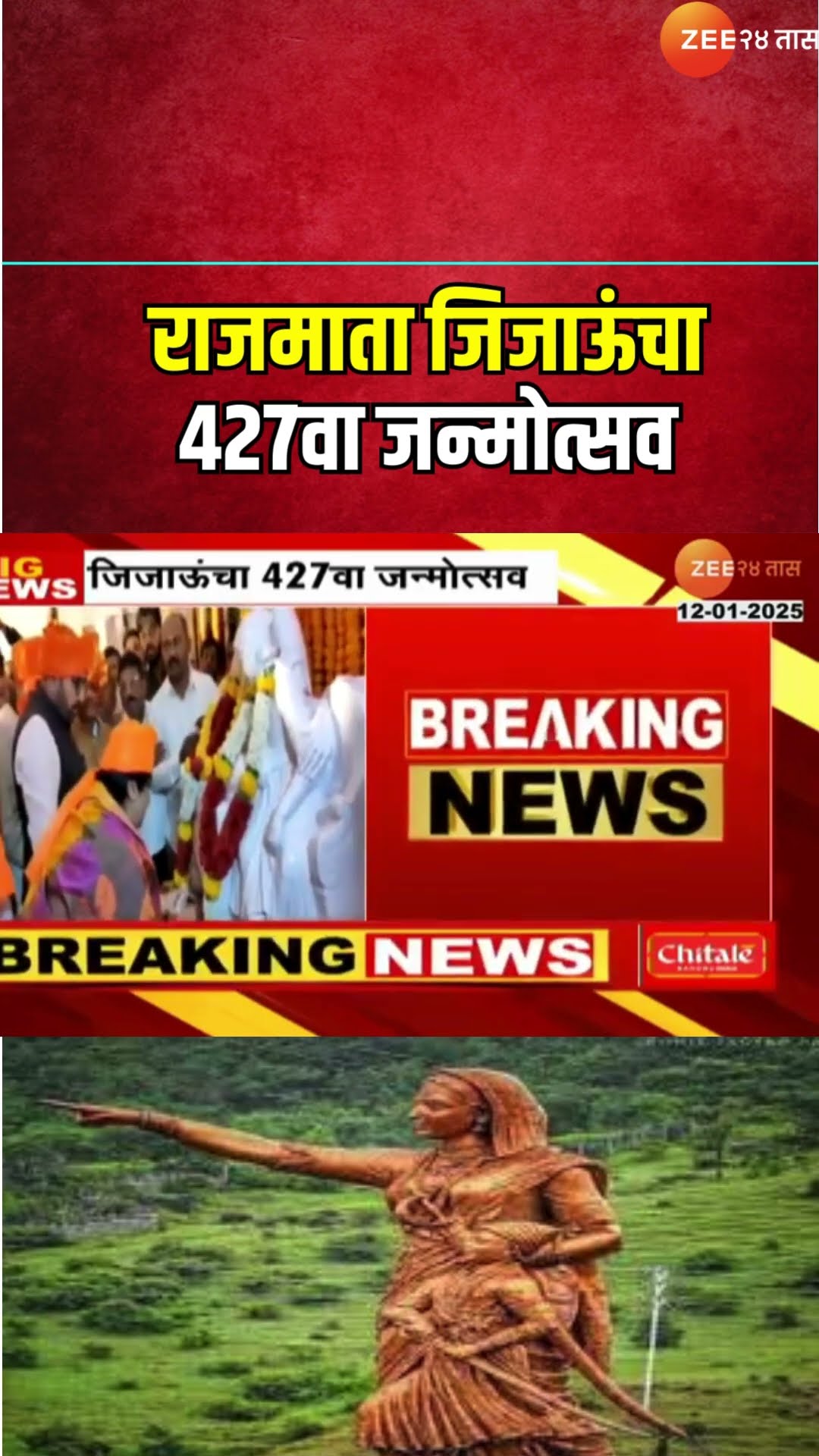 Sindhked Rajmata Jijau | राजमाता जिजाऊंचा ४२७वा जन्मोत्सव,  सिंदखेडमध्ये हजारो नागरिक उपस्थित