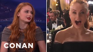 Sophie Turner Creeped On Ryan Gosling & Steve Carell | CONAN on TBS