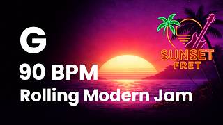 G Major (G) Guitar Backing Track - Rolling Modern Jam - 90 BPM