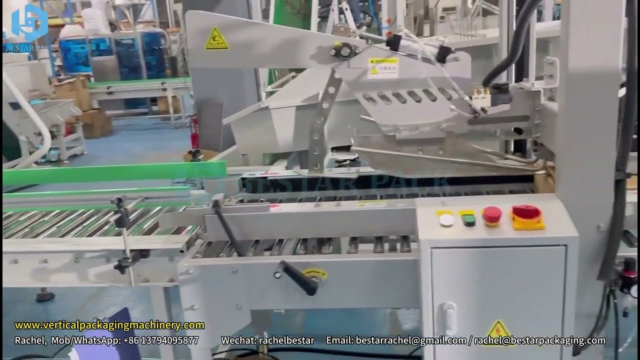 Fully Automatic Nail Packaging Line with 14 Head Scale + Tape Sealing + Heat Shrinking + Strapping