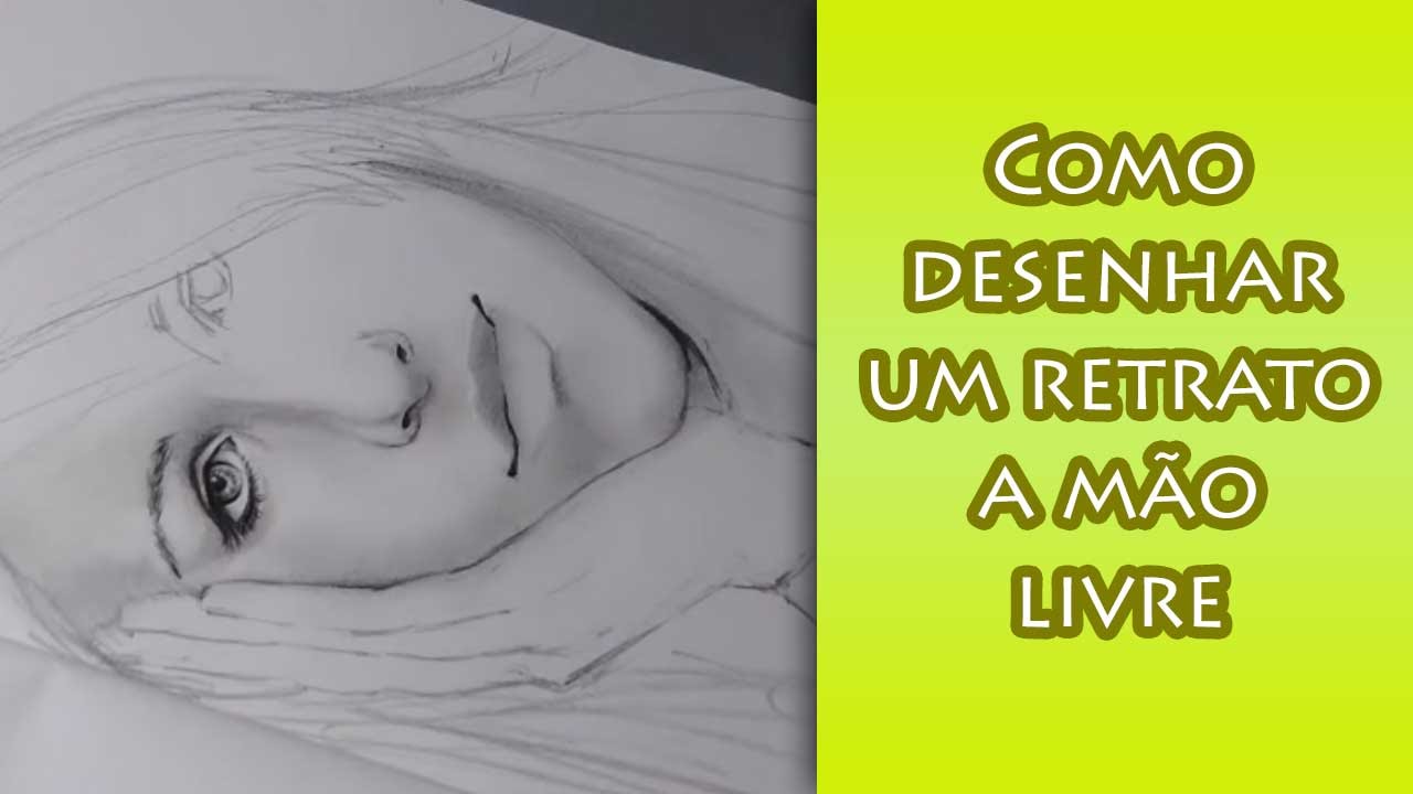 Como desenhar um retrato a mão livre - Parte 01 / How to draw a