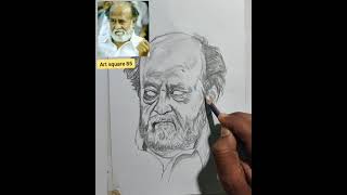superstar Rajni kanth portrait Drawing with Andrew Loomis method #Drawing #painting #sketch