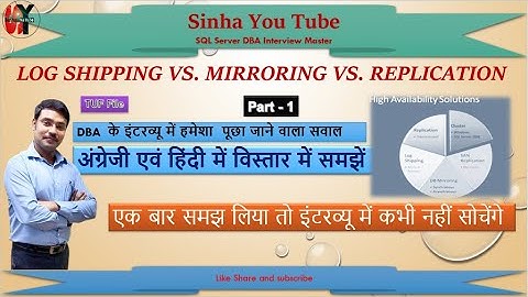 LOG SHIPPING VS MIRRORING VS REPLICATION-1