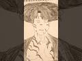 Demon Hunter Jinu | Dark Anime Pencil Drawing 🔥 #drawing #art #youtubeshorts #ytshorts #anime #viral