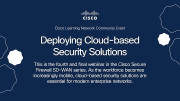 Deploying Cloud-based Security Solutions (SASE/SSE)