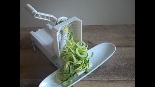 Cucumber noodles,pasta.How to make it using a spiralizer.