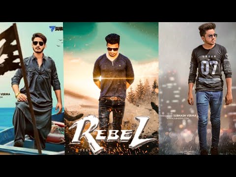 SONU RAJPUT (SR) REBEL PHOTO EDITING 2018, REBEL STYLE PHOTO EDITING PICSART, PRABHASH REBEL PICSART