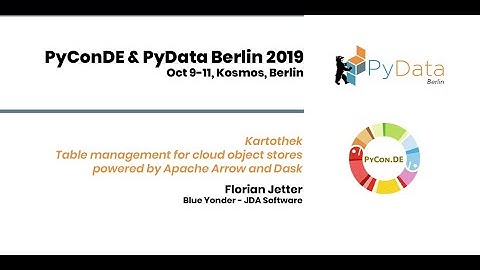 Florian Jetter: Kartothek - Table management for cloud object stores powered... | PyData Berlin 2019