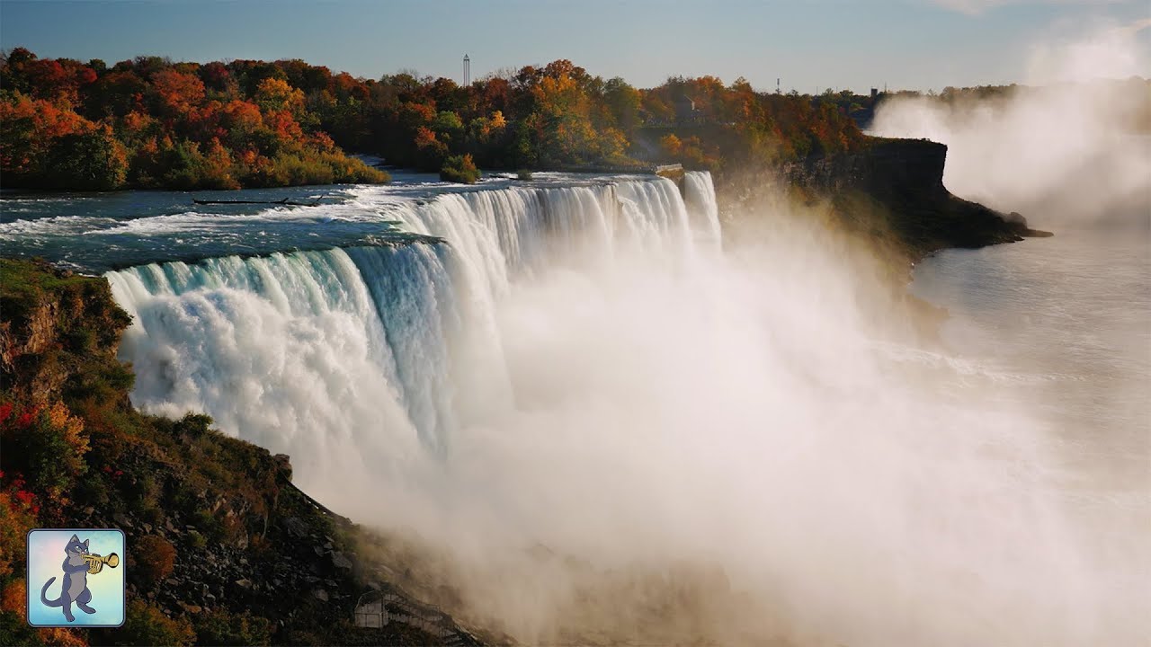 Видео релакс Шум воды большого водопада Video of Large Waterfall