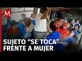 En Toluca, joven denuncia acoso en camión; chofer golpea al sospechoso