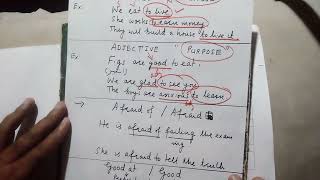 Use of infinitive as Verb & Adjective: Video 7