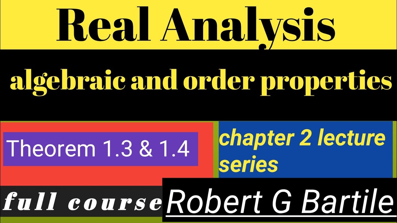 introduction to real analysis bartle lectures 