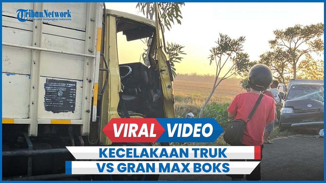 Kecelakaan Adu Banteng Truk Vs Gran Max Boks di Cilacap Penumpang Terjepit
